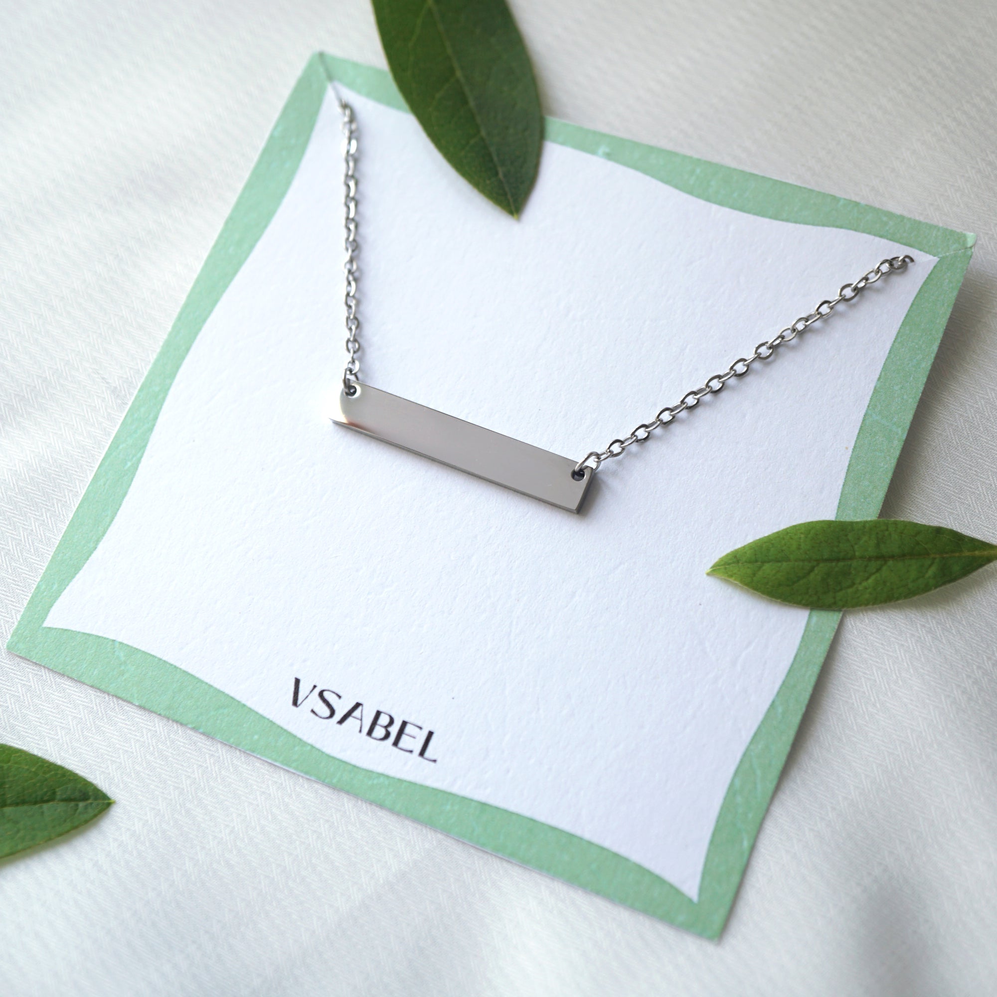 Custom Name Bar Necklace, Personalized Engraved Necklace, Unique Name Necklace, Anniversary Date Necklace, Thoughtful Gift, Bridesmaid gift