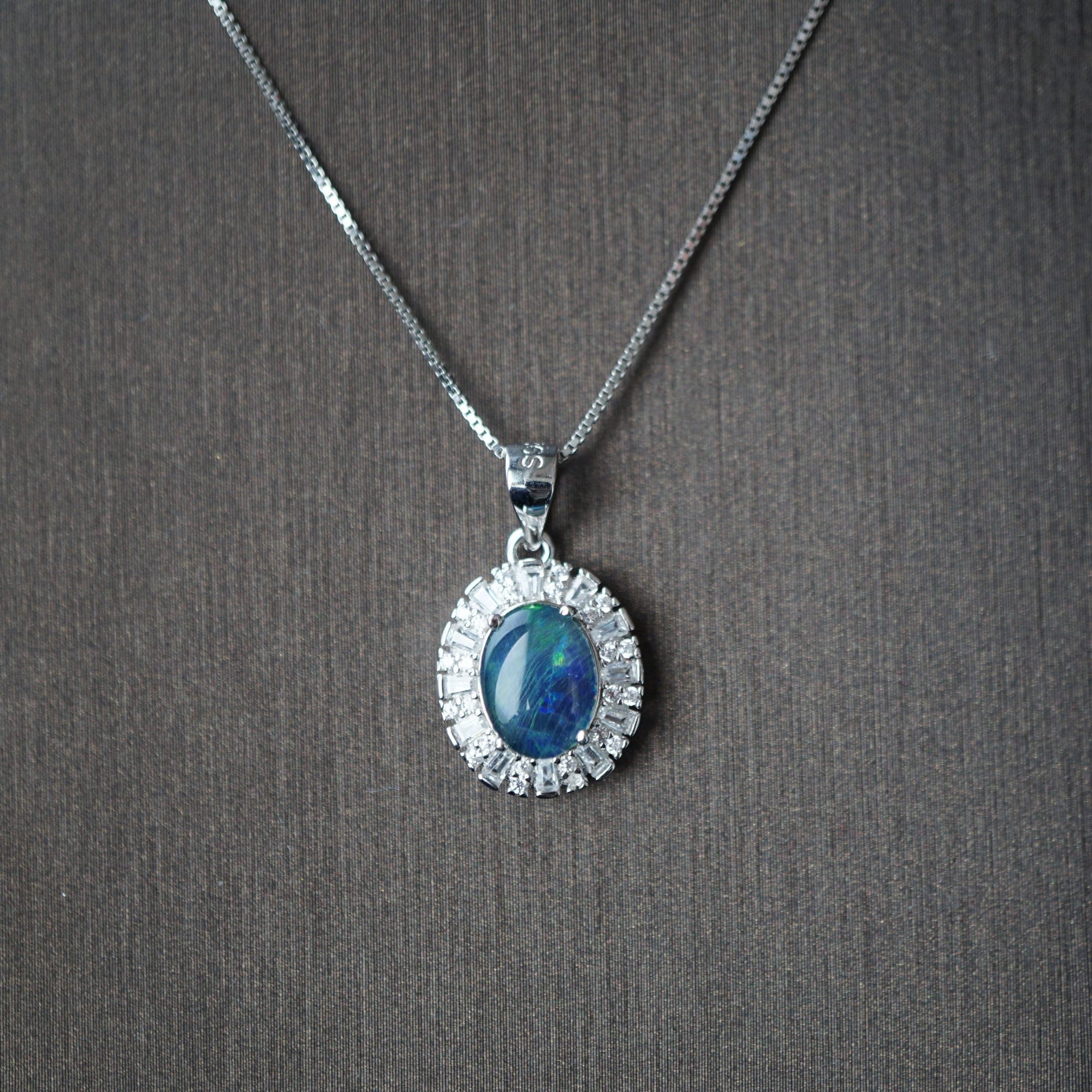 Unique australian opal necklace