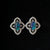 Classic Blue & Green opal triplet earrings