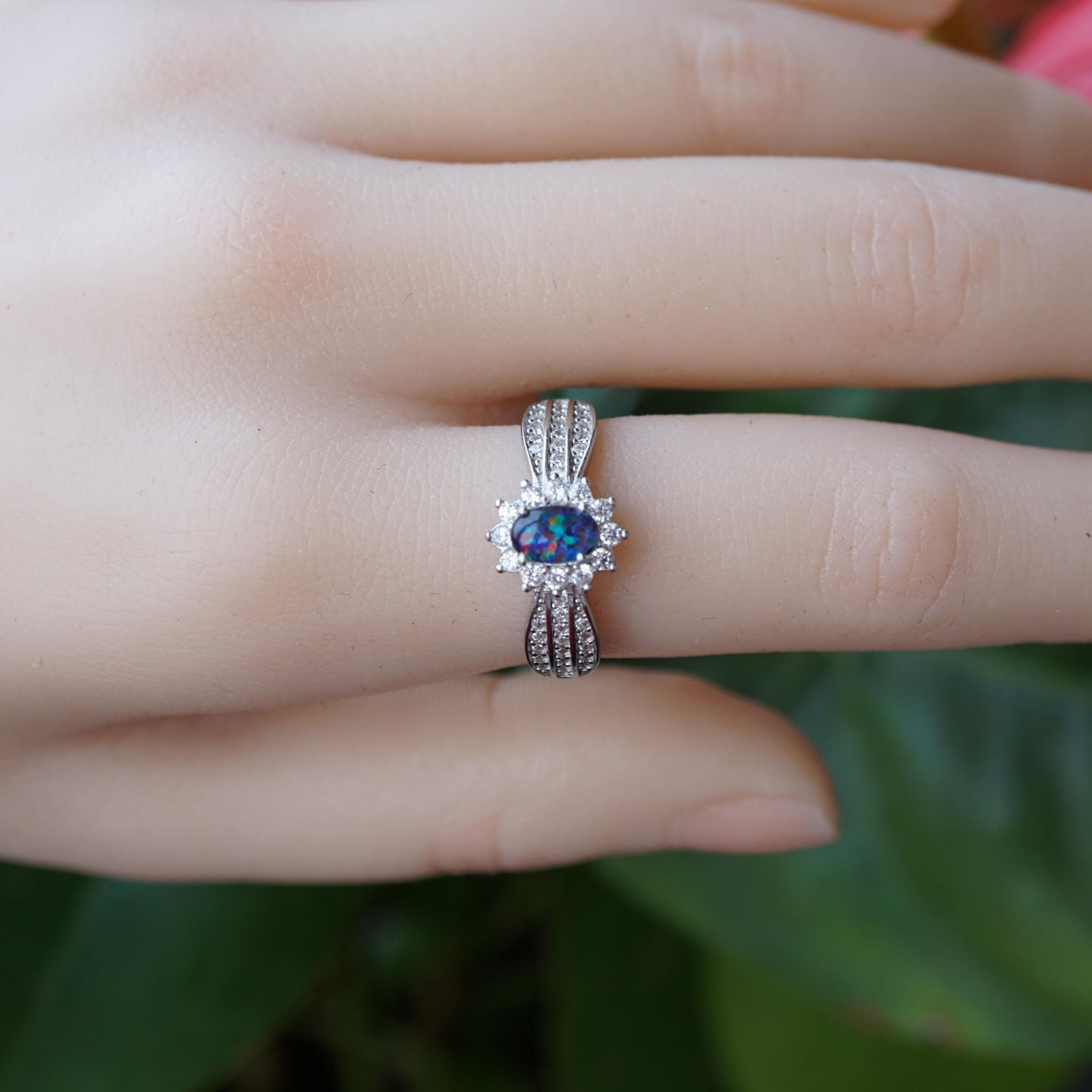 Australian opal ring