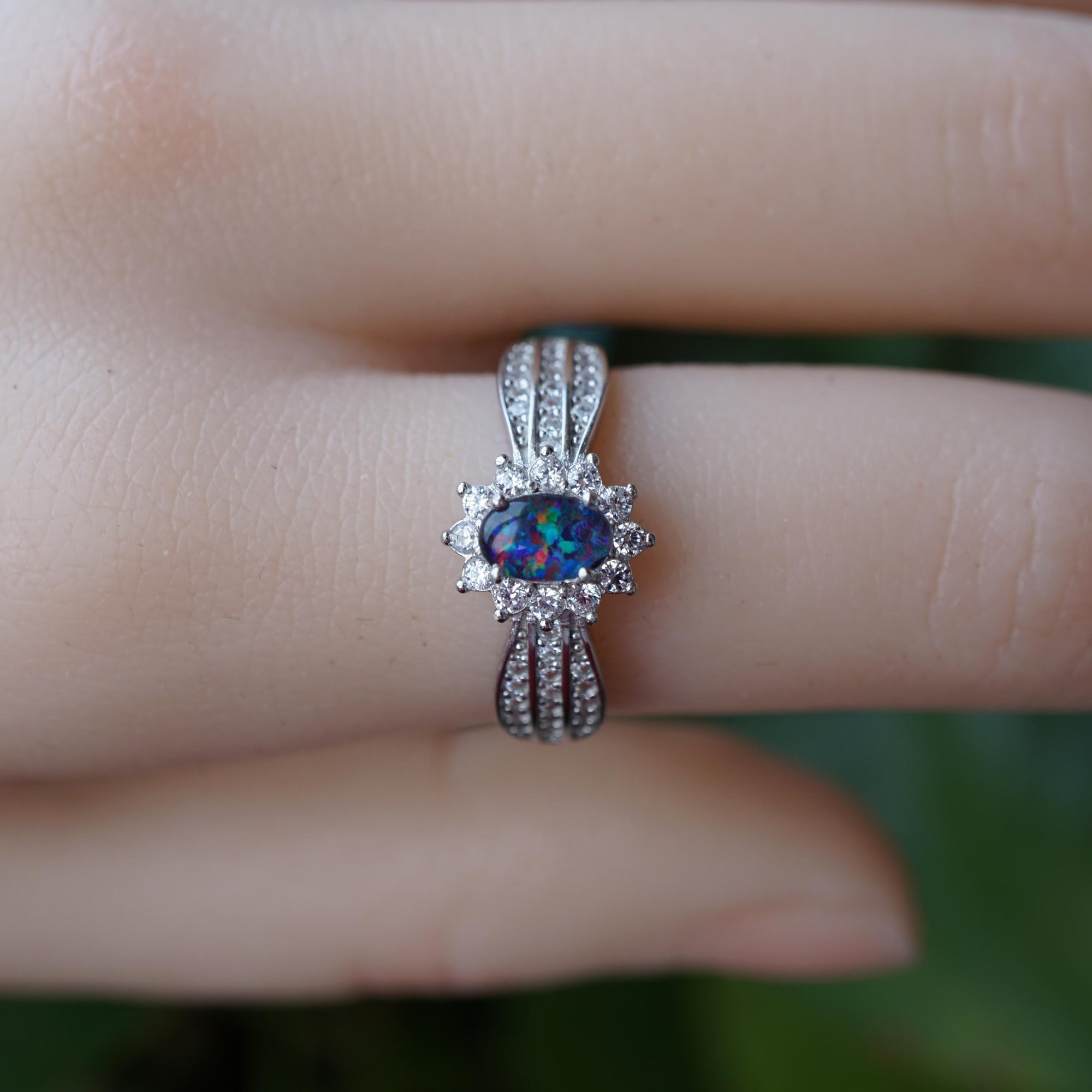 Australian opal ring