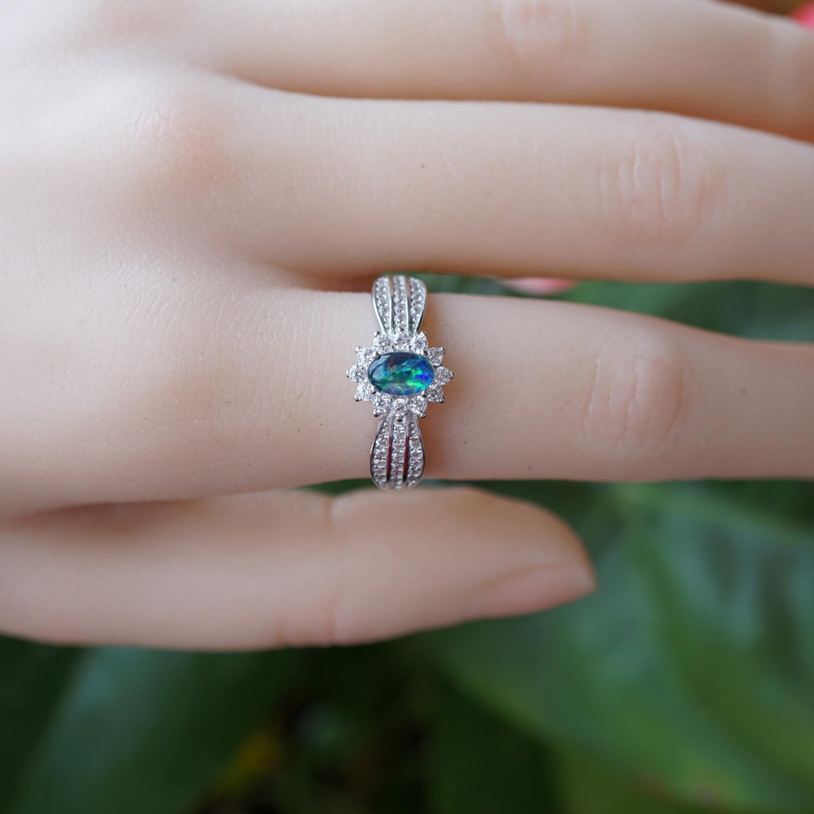 Vintage Style Australian Opal Ring