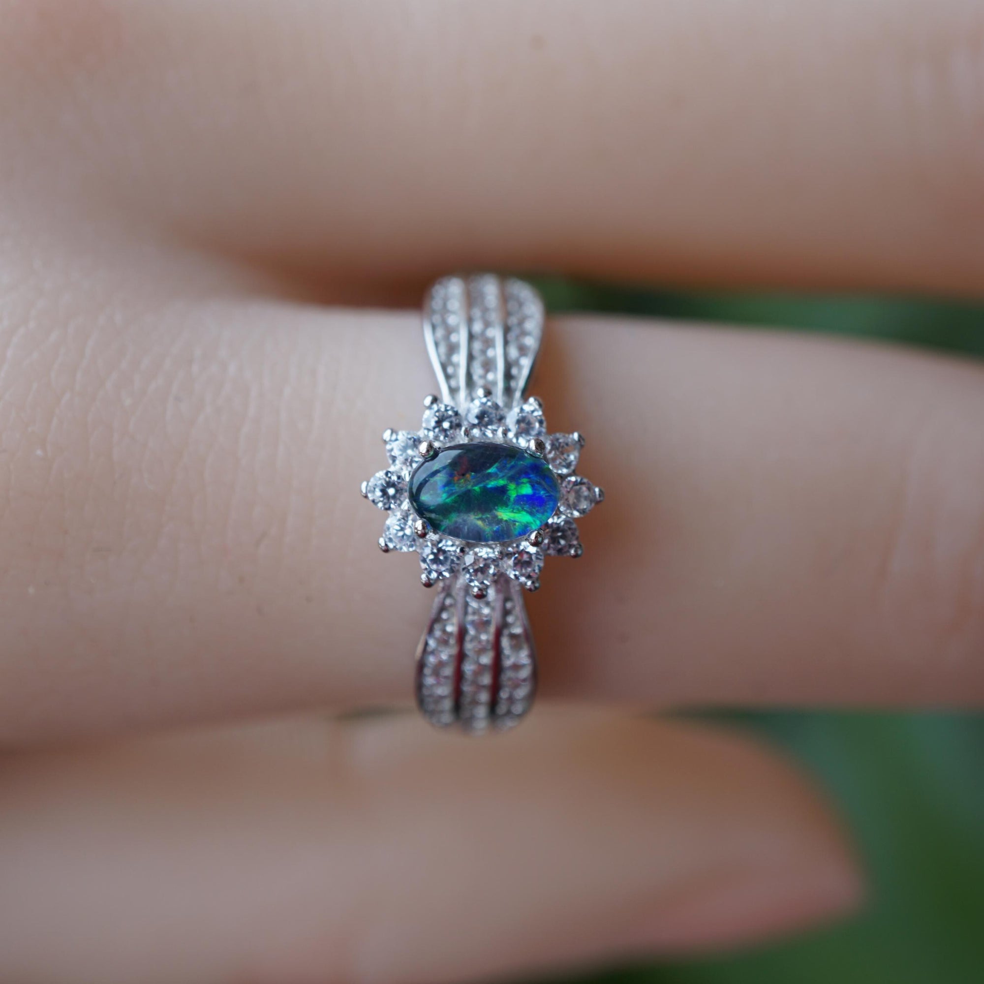 Vintage Style Australian Opal Ring