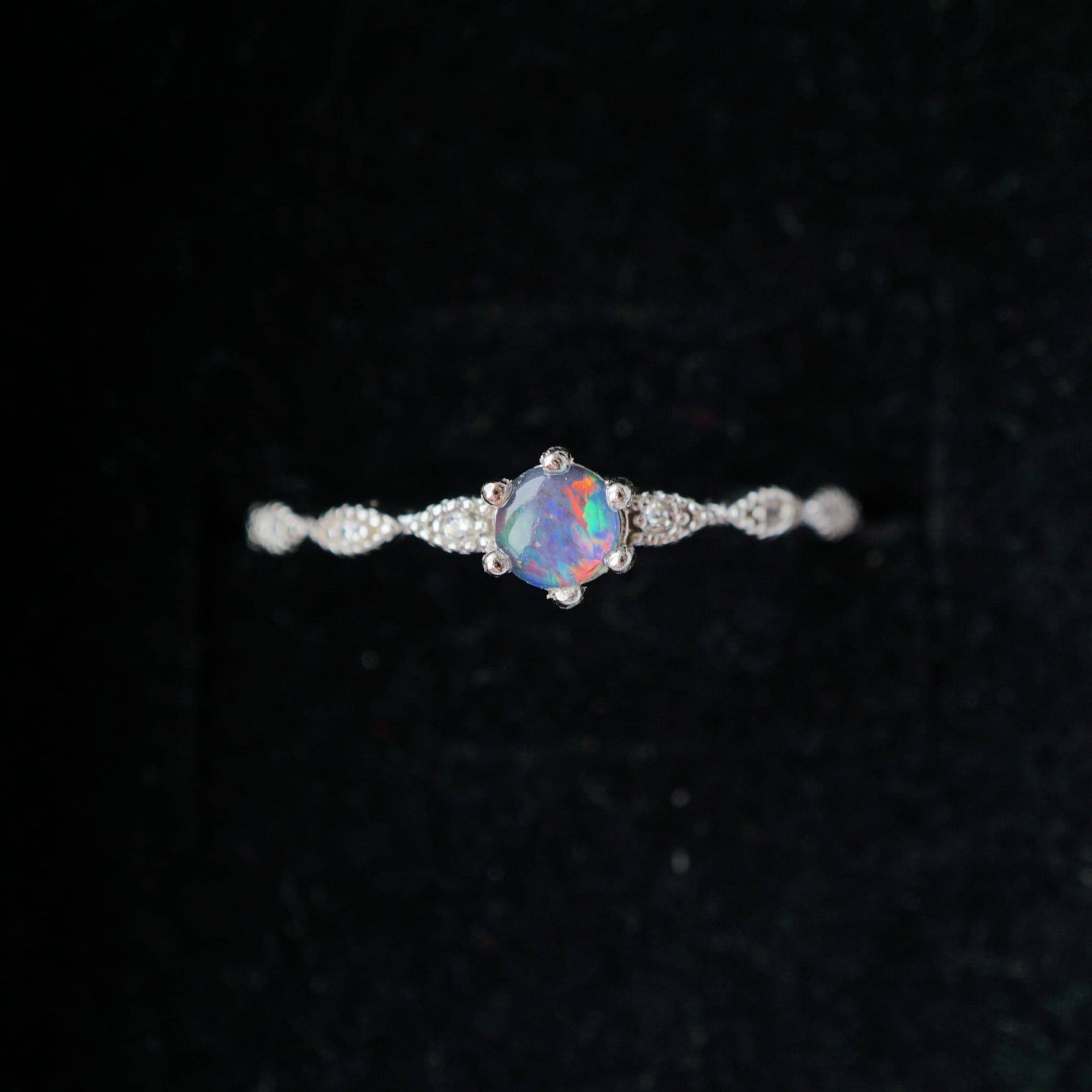 Dainty Australian opal ring