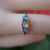 Dainty Triplet Australian opal ring