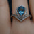 Droplet london blue topaz ring