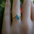 18k gold plated london blue topaz ring