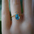 18k gold plated london blue topaz ring