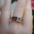 Rainbow tourmaline ring