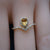 Droplet citrine ring