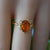 Big pear citrine ring