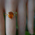 Big pear citrine ring