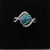 Green Aurora Australian Black Opal Ring In 925 Sterling Silver With Cubic Zirconias