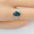 Green Australian Black Opal Ring In 925 Sterling Silver With Cubic Zirconias