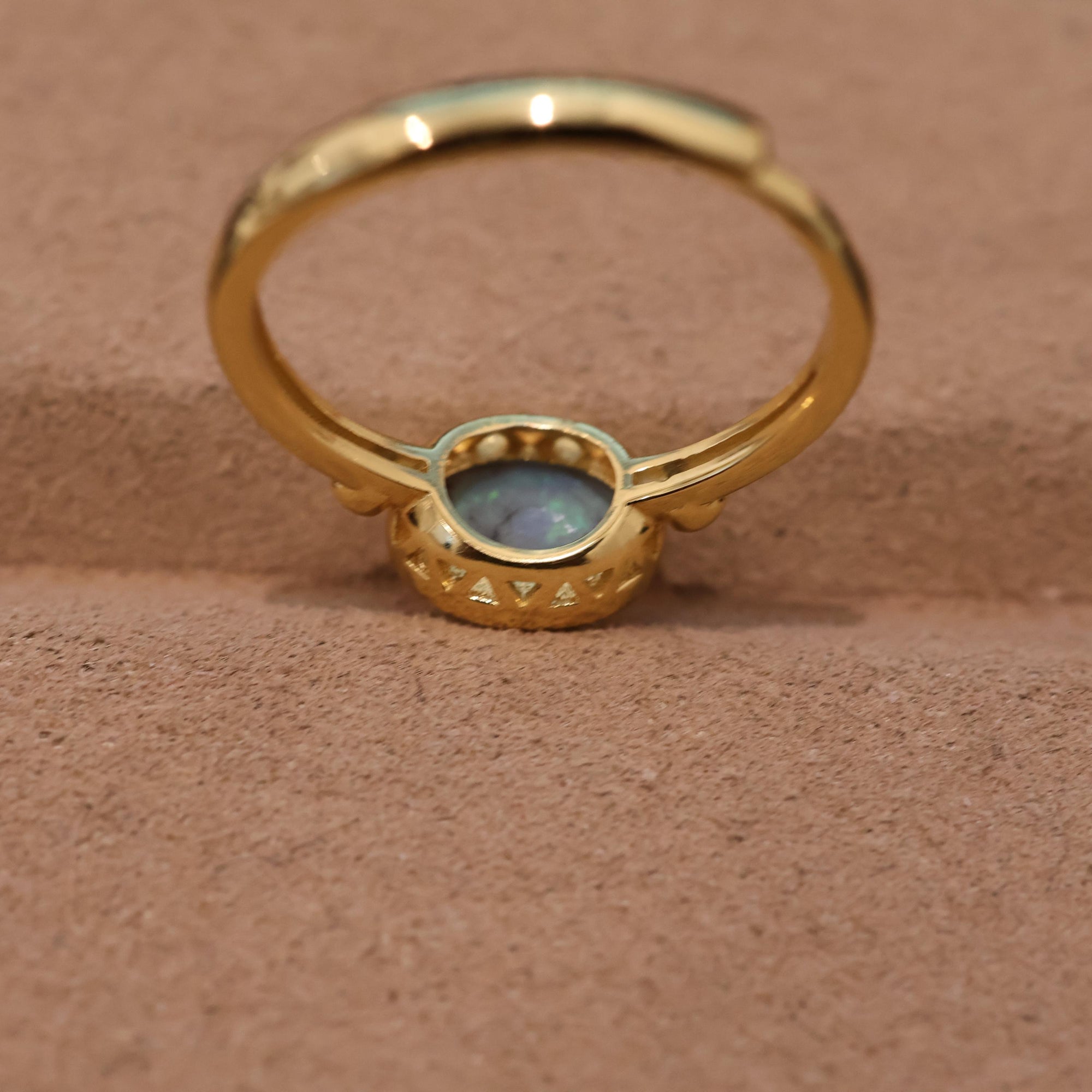 Elegant Australian Crystal Opal Ring, Dainty Ring, October Birthstone Opal Jewelry Stackable Rings, Gift for Her, Gemstone Ring