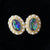 Vintage Pearl Style Australian Opal Triplet Set, Necklace And Earrings