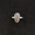 Minimalist Austrlian opal ring, simple ring, US 6 3/4