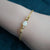 Natural australian solid white opal bracelet - timeless elegance