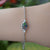 Stunning silver natural australian opal bracelet, 8x6 opal bracelet, rainbown opal bracelet