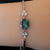 Galaxy Green Natural Australian Black Opal Bracelet