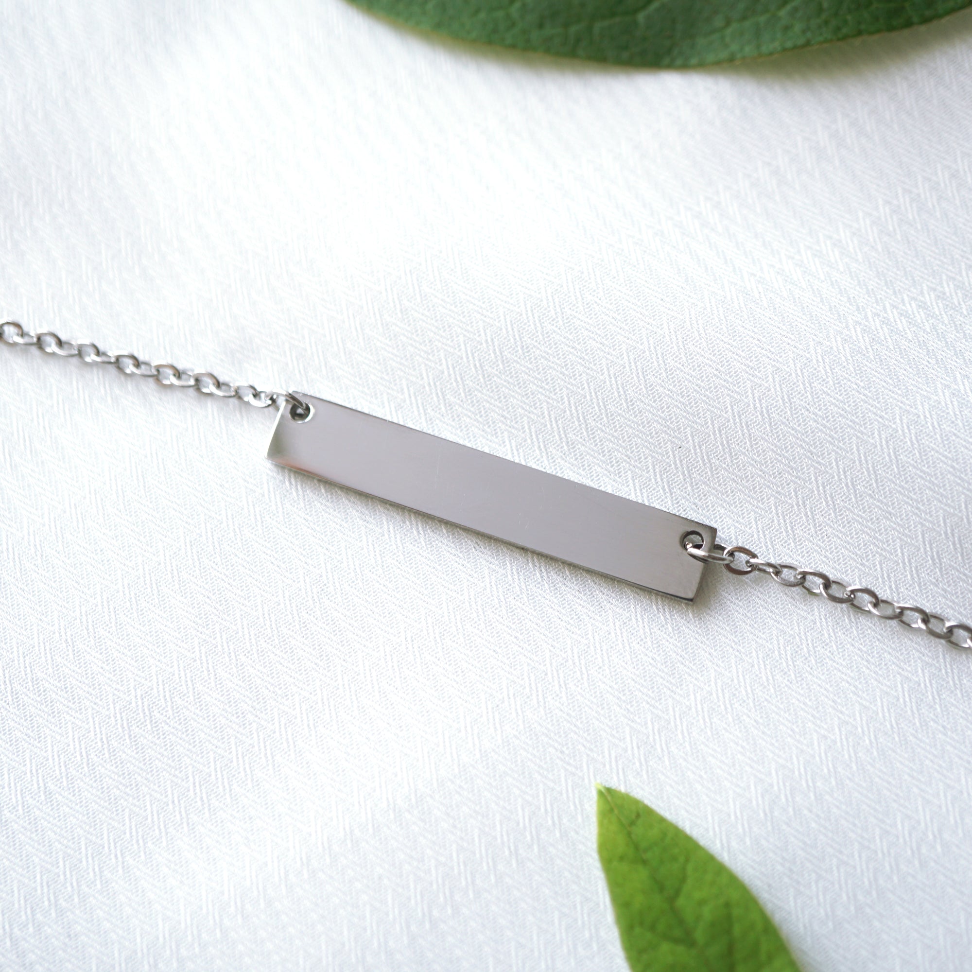 Custom Name Bar Necklace, Personalized Engraved Necklace, Unique Name Necklace, Anniversary Date Necklace, Thoughtful Gift, Bridesmaid gift