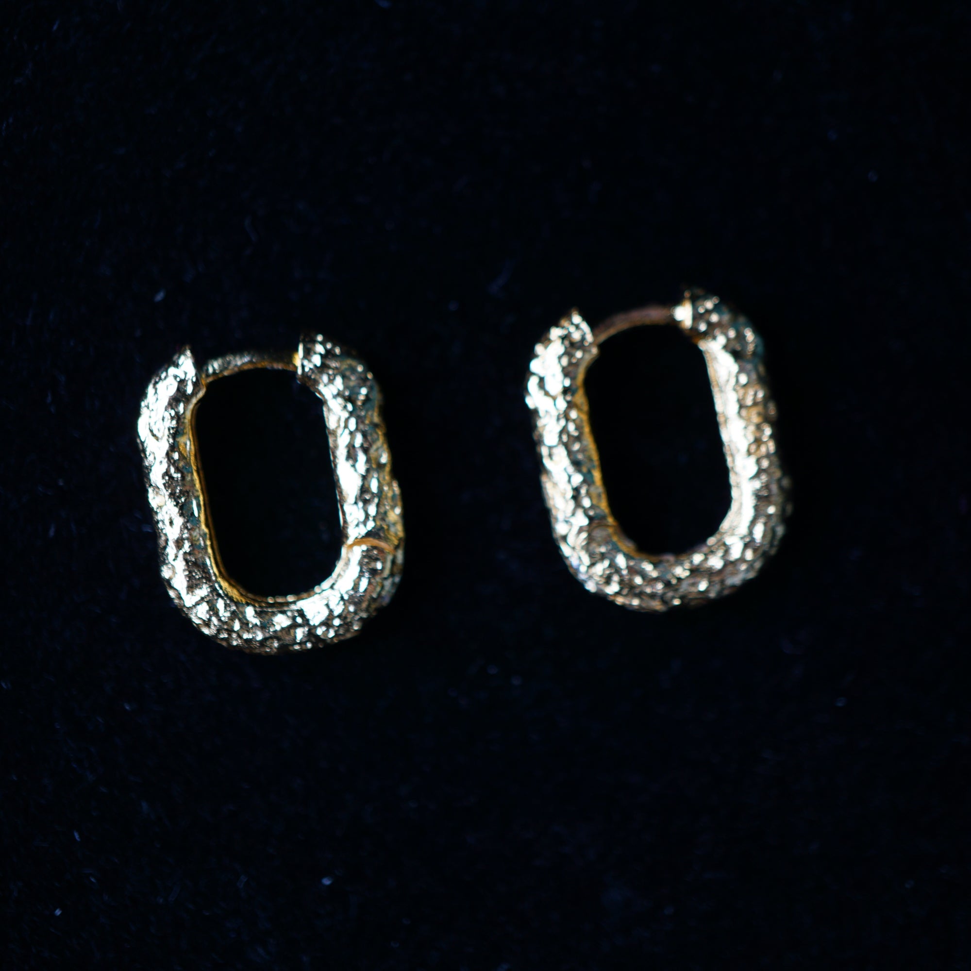 Textured U Shaped Minimalist Hoop Earrings