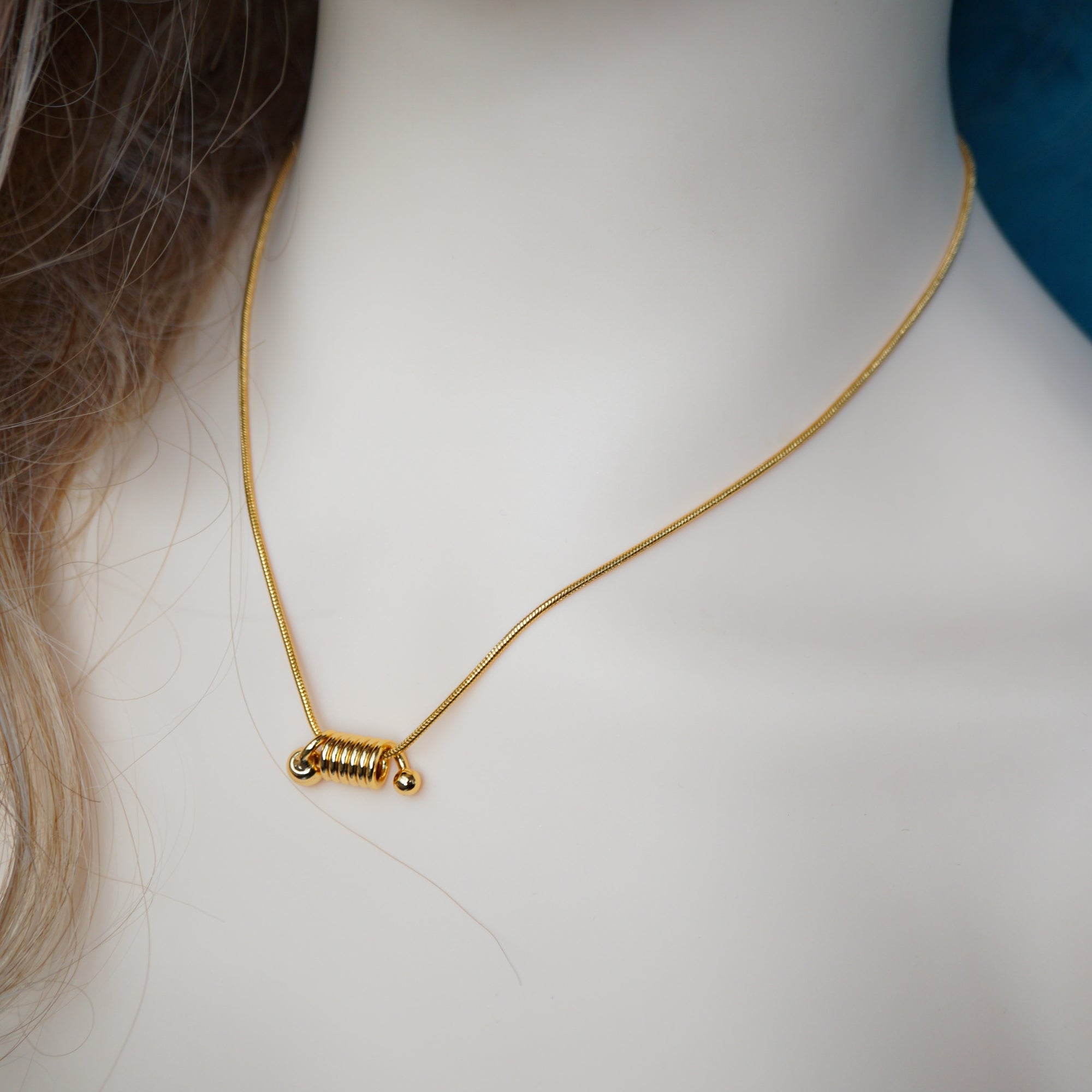 Coil Minimalist Pendant Necklace