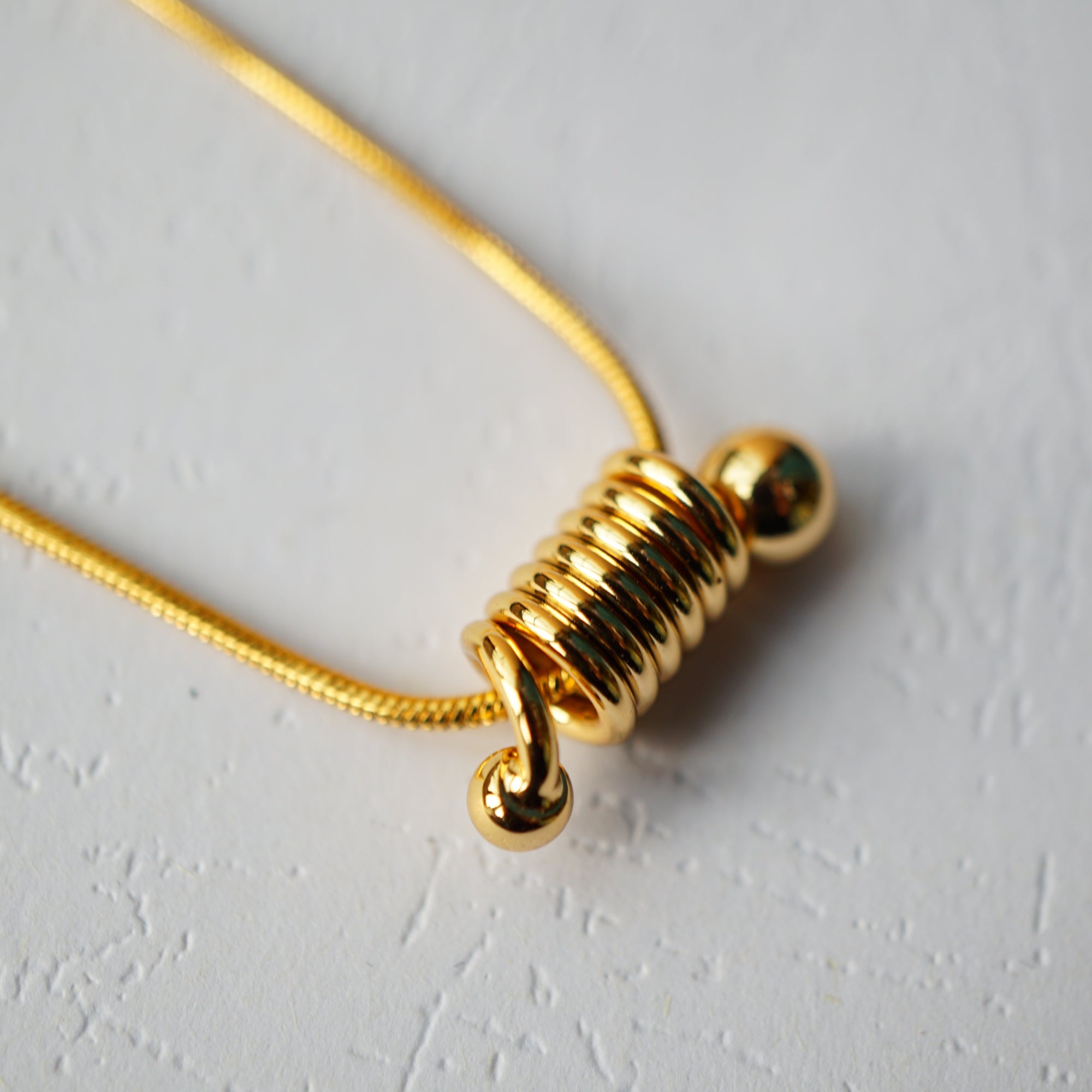 Coil Minimalist Pendant Necklace