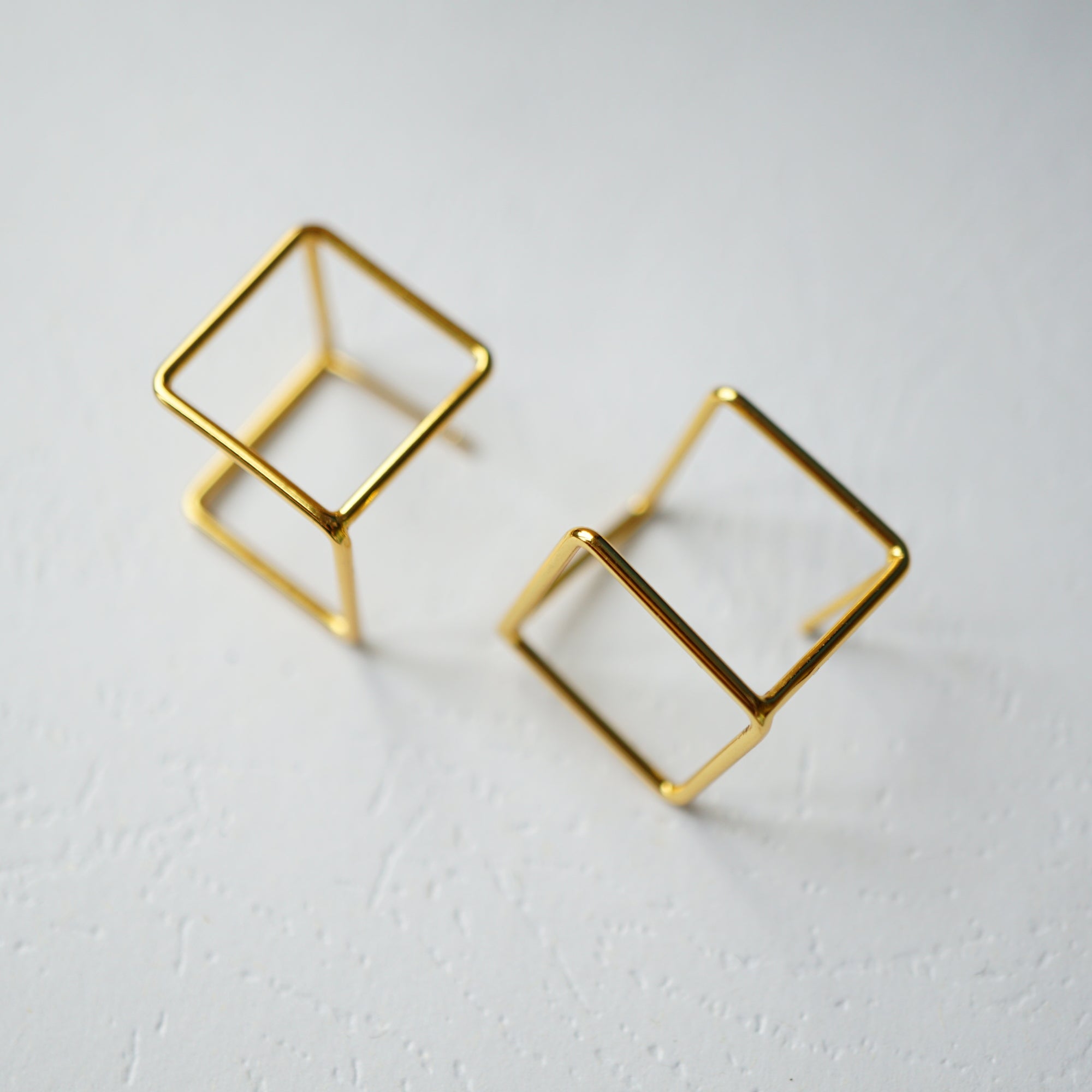 3D Cube Minimalist Earrings