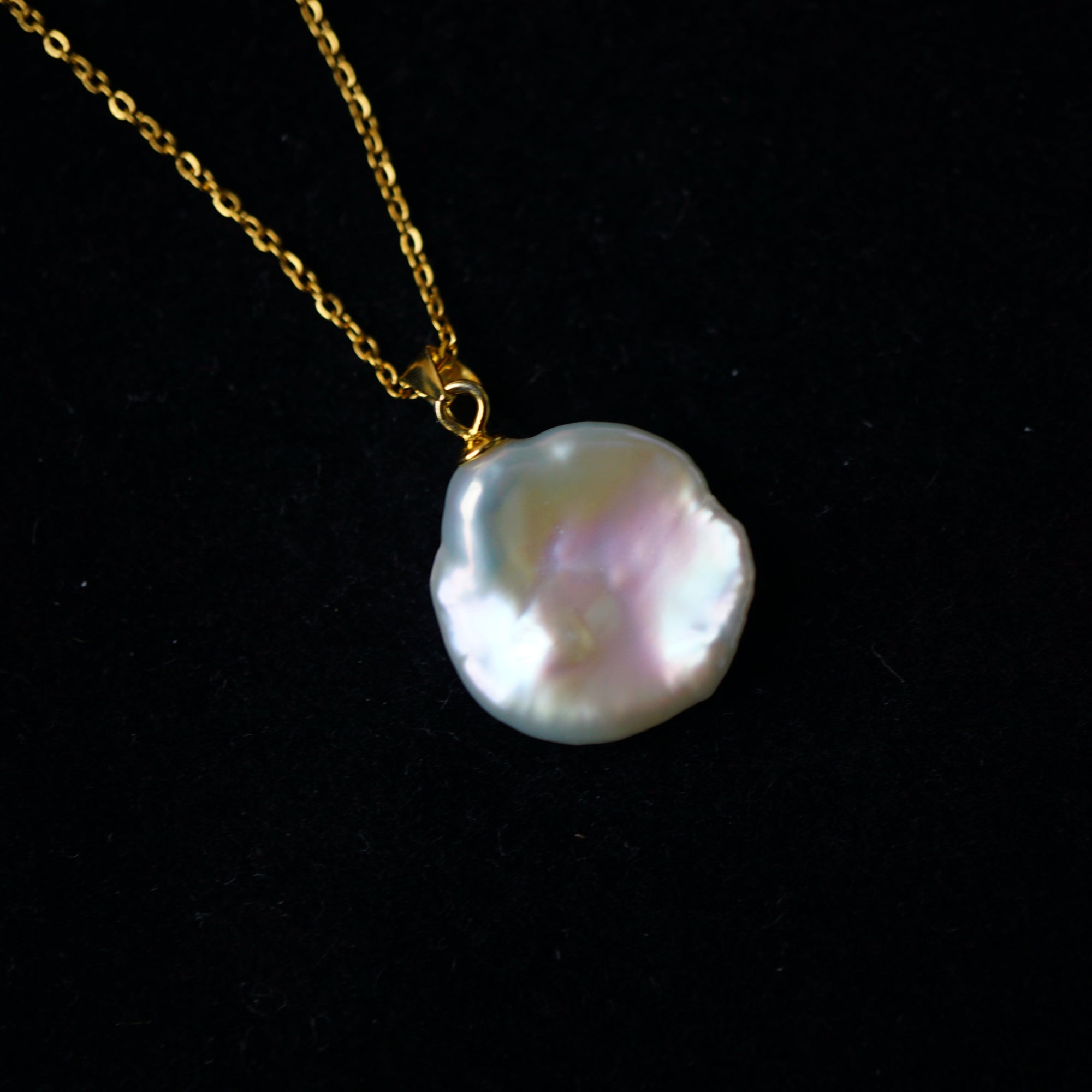 Natural Large Keshi Pearl Necklace