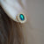 Vintage Gold Triplet Opal Stud Earrings - Timeless Elegance