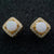 Dainty Square Opal Earring Studs - Elegant Accessories