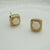 Dainty Square Opal Earring Studs - Elegant Accessories