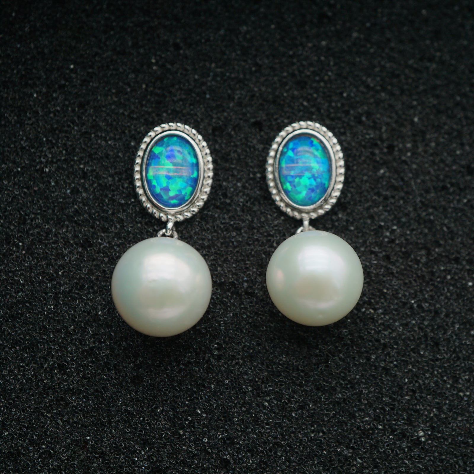 Opal-Look Pearl Earrings