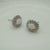 Dainty Halo Silver Opal Earrings