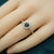 Halo Sapphire Silver Ring