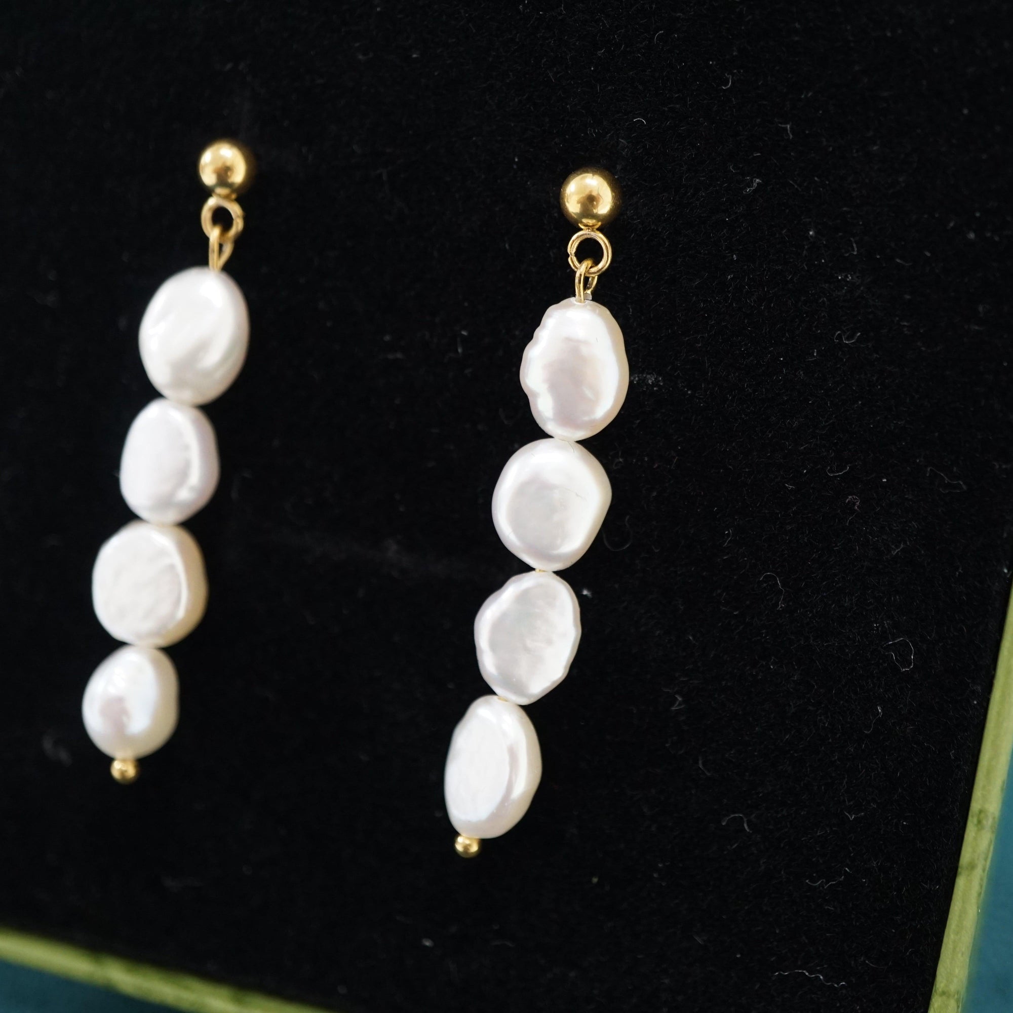 Sleek Drop Freshwater Pearl Earrings