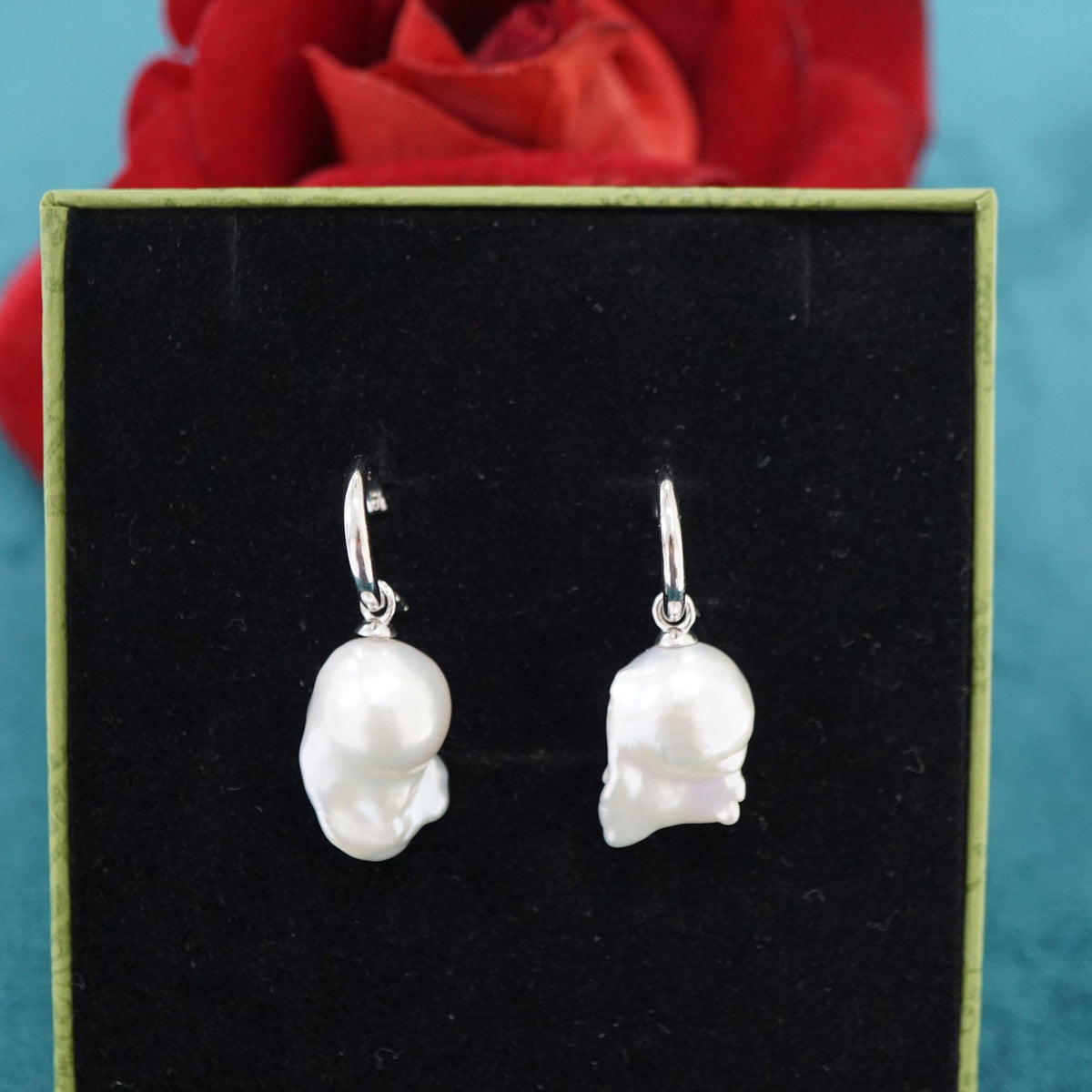 Flameball Baroque Pearl Earring Studs