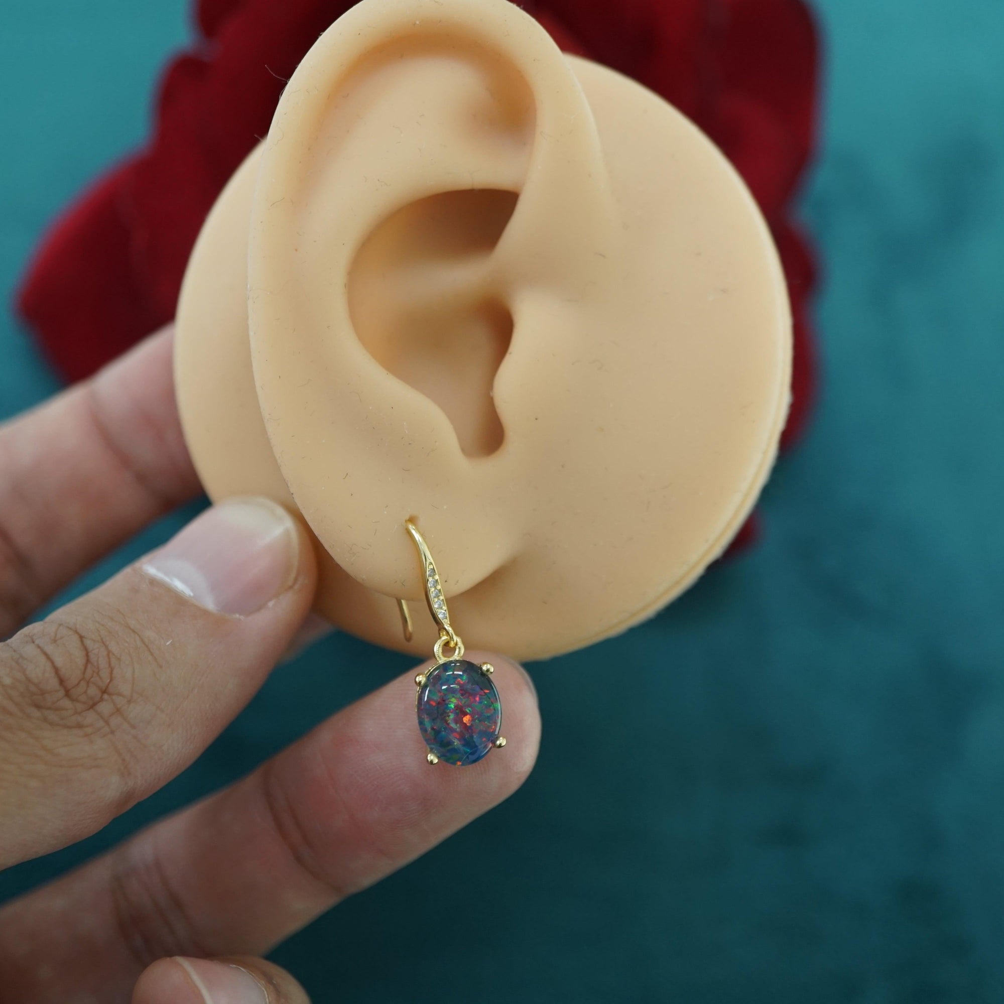 Mesmerizing Triplet Opal Earrings
