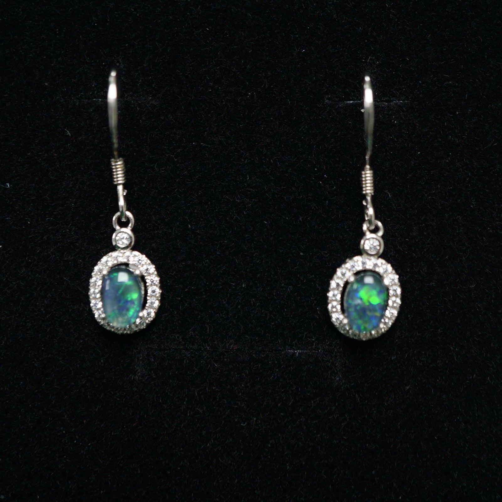 Delicate Triplet Opal Earrings