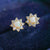 Flower 18k Gold Plated Sparkling Brilliance Crystal Opal Stud Earrings