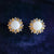 18k Gold Plated Sparkling Brilliance Crystal Opal Stud Earrings