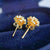 18k Gold Plated Sparkling Brilliance Crystal Opal Stud Earrings