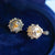 18k Gold Plated Sparkling Brilliance Crystal Opal Stud Earrings