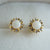 18k Gold Plated Sparkling Brilliance Crystal Opal Stud Earrings