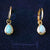 Genuine 18k Gold Plated Ethiopian Opal Earrings