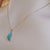 18k Solid Gold Blue River Boulder Opal Pendant Necklace