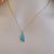 18k Solid Gold Blue River Boulder Opal Pendant Necklace