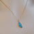 18k Solid Gold Blue River Boulder Opal Pendant Necklace