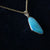 18k Solid Gold Blue River Boulder Opal Pendant Necklace